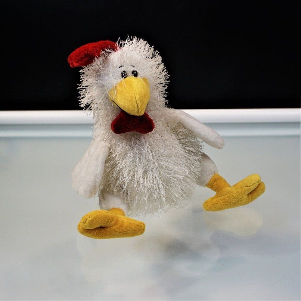 GANZ Webkinz Chicken Plush White Stuffed Animal 9 inch Toy HM205 No Code